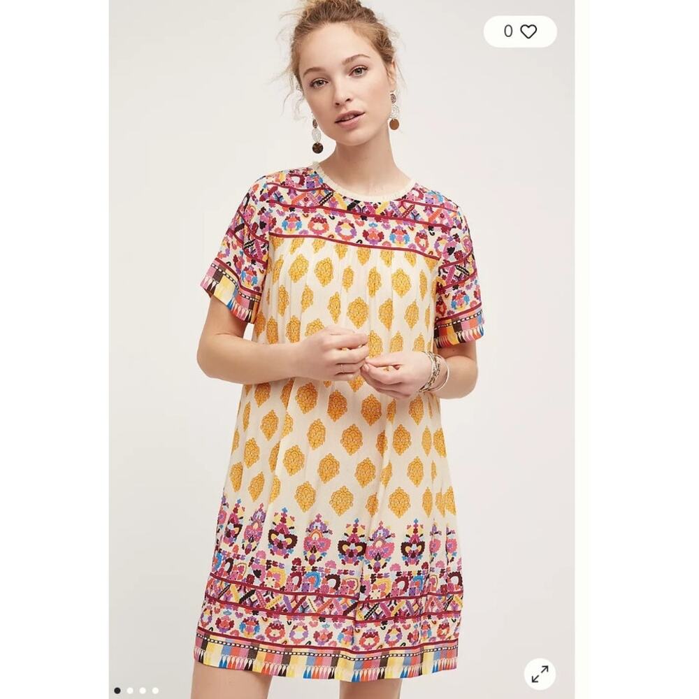 Anthropologie Tanvi Kedia Caltha Swing Dress Size M